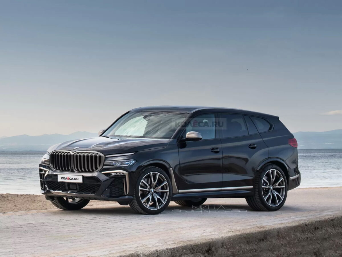 BMW X8 2022: il render di Kolesa col “mega doppio rene”