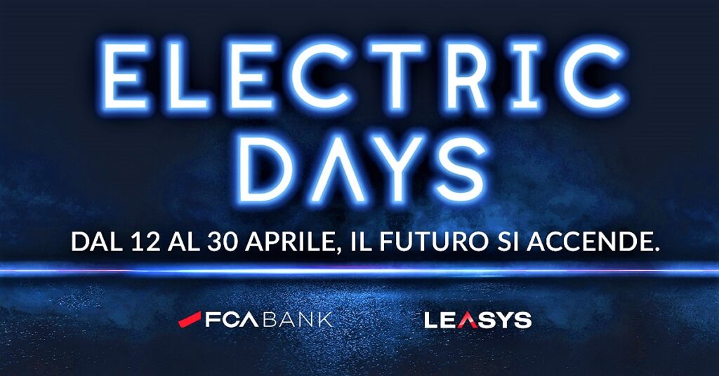 Electric Days 2021: offerte FCA e Leasys fino al 30 aprile