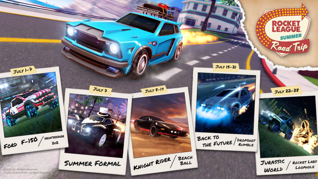 Rocket League 2021: con il “Summer Road Trip” torna la Jeep di Jurassic World e tanto altro