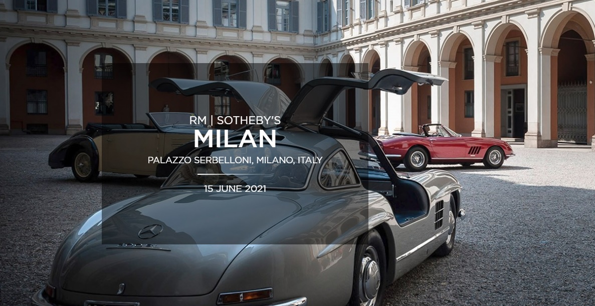 RM Sotheby’s: auto da collezione all’asta a Milano il 15 giugno