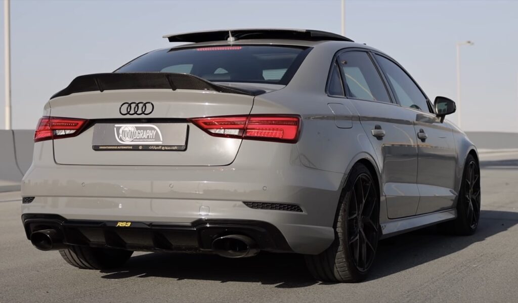 Audi RS3 Sedan: il tuning Stage 3 di APR la spinge a 576 CV, che scheggia [VIDEO]