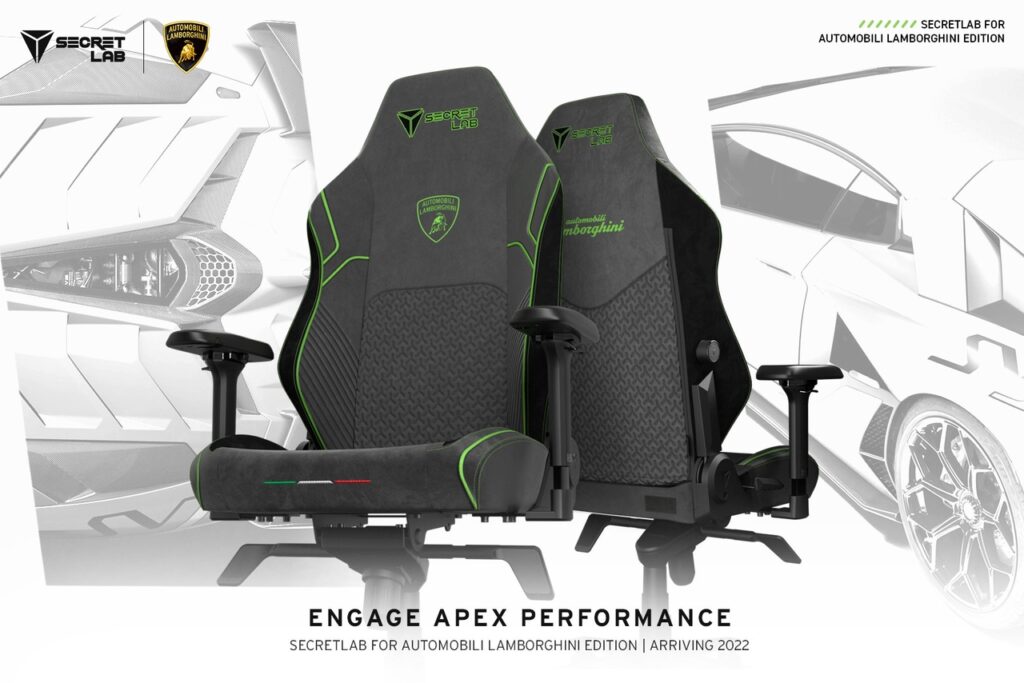 Lamborghini presenta una sedia da gaming in fibra di carbonio e alcantara
