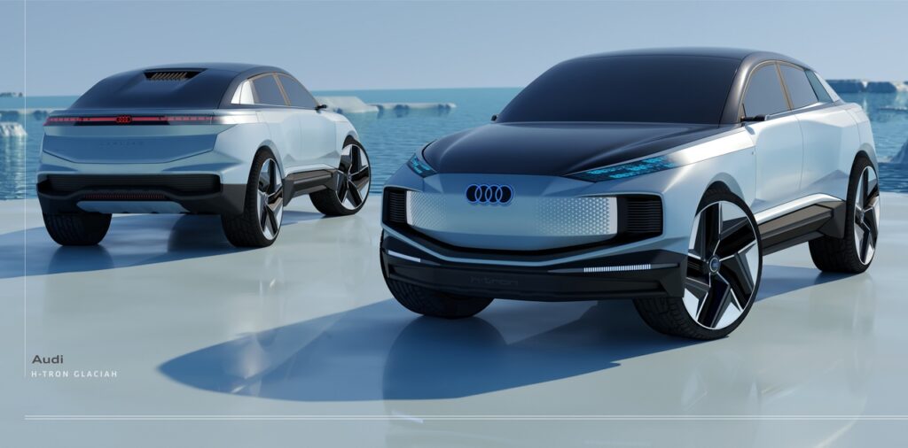 Audi h-tron Glaciah: un nuovo concept SUV a idrogeno [RENDER]