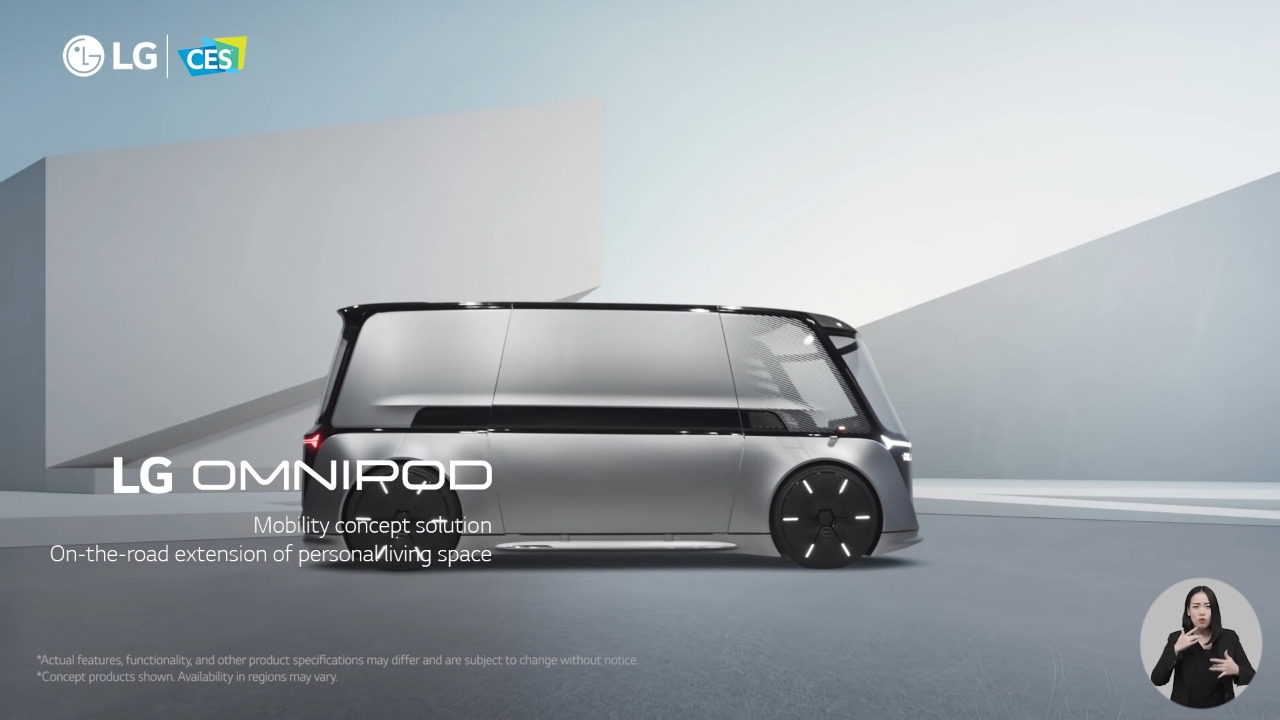 LG Omnipod: svelato al CES 2022 un concept di veicolo autonomo