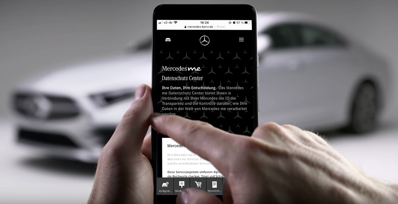 Mercedes me Privacy Center: un luogo dove il cliente può gestire tutti i suoi dati personali