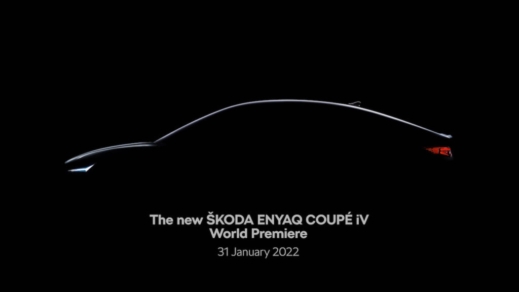 Skoda Enyaq Coupé iV: confermata la presentazione per il 31 gennaio