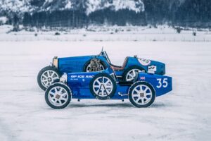 Bugatti Baby II EV usata come safety car al GP Ice Race in Austria