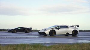 Lamborghini Huracan STO vs Aventador SVJ: chi vince la drag race? [VIDEO]