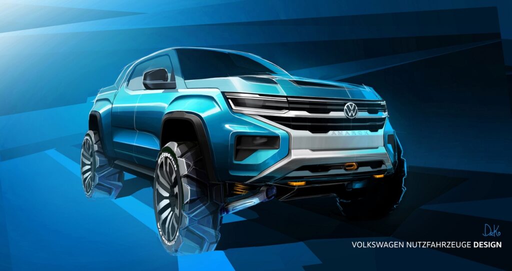 Volkswagen Amarok 2023: tre nuovi bozzetti anticipano il design [TEASER]