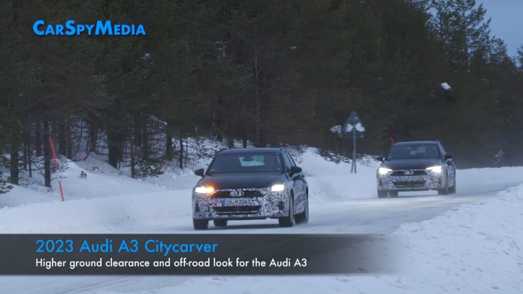 Audi A3 Allroad 2023: i test si spostano in Svezia alle basse temperature [VIDEO SPIA]