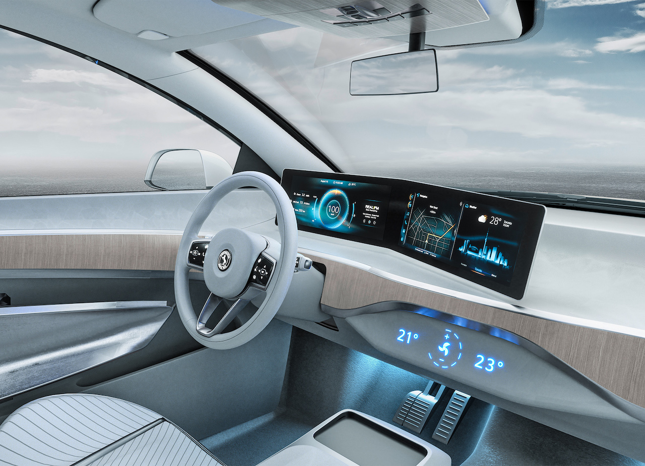 Continental svela un nuovo display ergonomico a forma di V