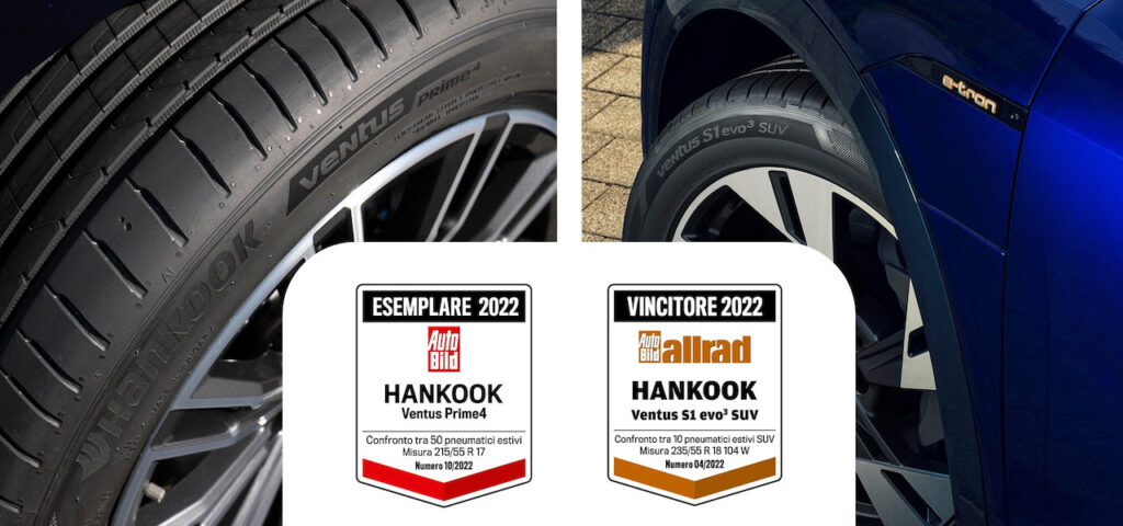 Hankook: la gamma di pneumatici Ventus premiata dai media europei
