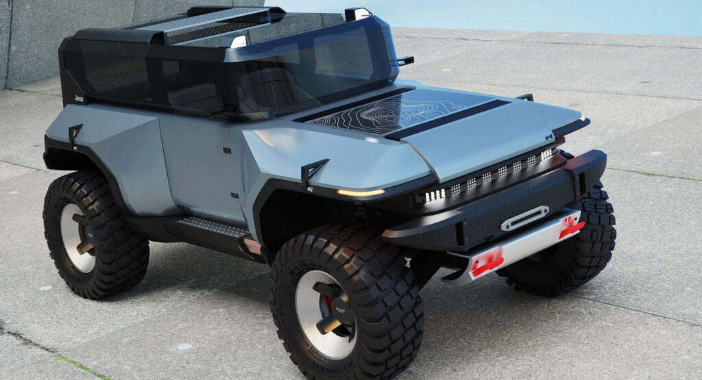 Jeep Wrangler 2030: il fuoristrada in versione futuristica [RENDER]