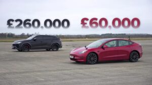 Tesla Model 3 vs Lamborghini Urus: chi vince la drag race? [VIDEO]