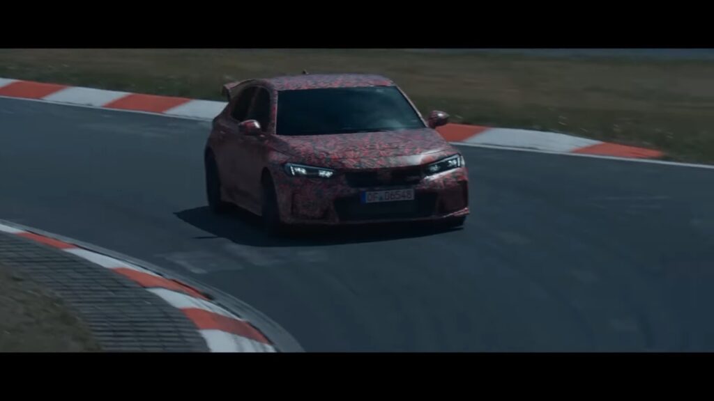 Honda Civic Type R 2023: eccola mentre affronta il Nurburgring [VIDEO TEASER]