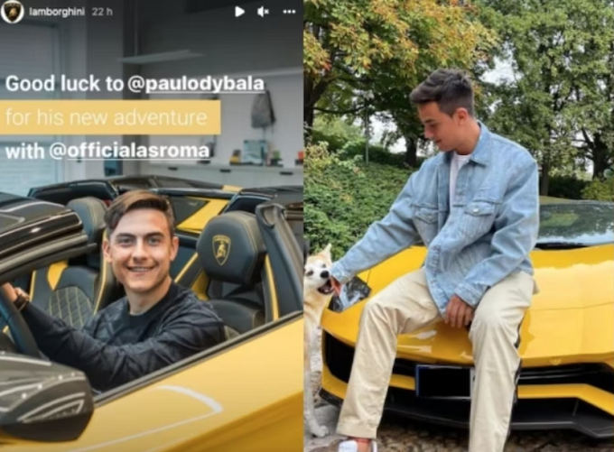 Lamborghini fa l’in bocca al lupo a Dybala per la sua nuova avventura alla Roma