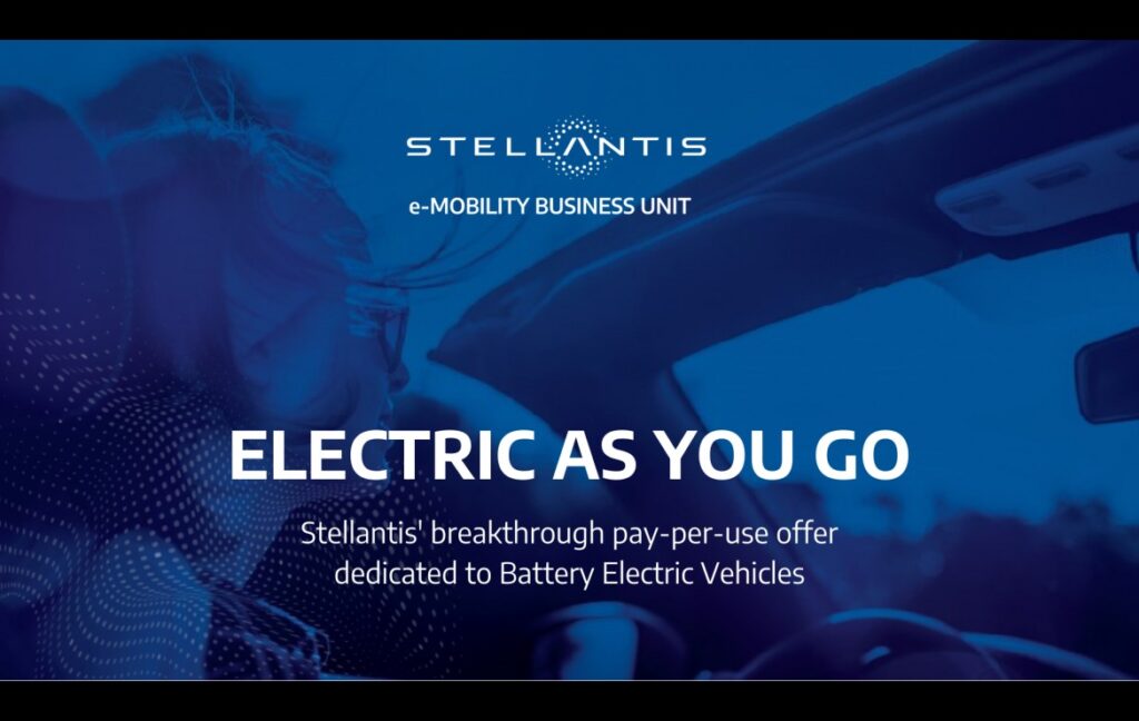 Stellantis presenta l’offerta “Electric As You Go”