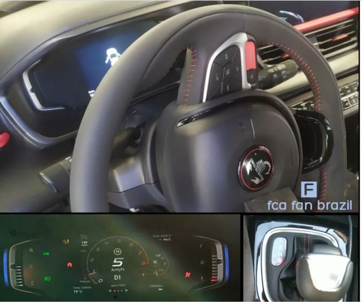 Abarth Pulse: prime foto spia di volante e cruscotto