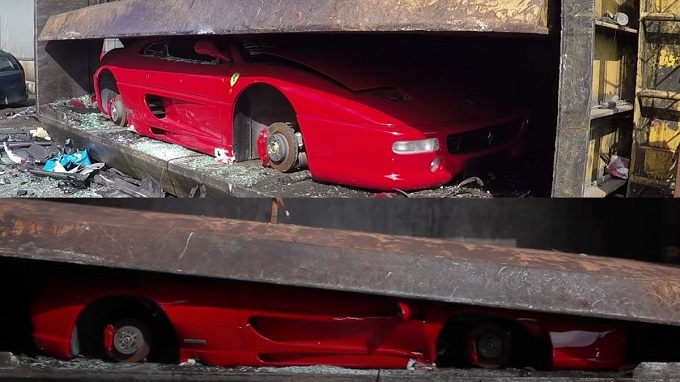 Una Ferrari F355 demolita: immagini che non vorremmo mai vedere [VIDEO]