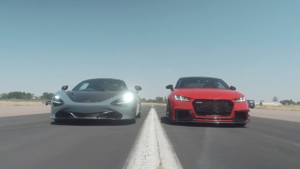 McLaren 720S vs Audi TT RS: chi vince la drag race? [VIDEO]