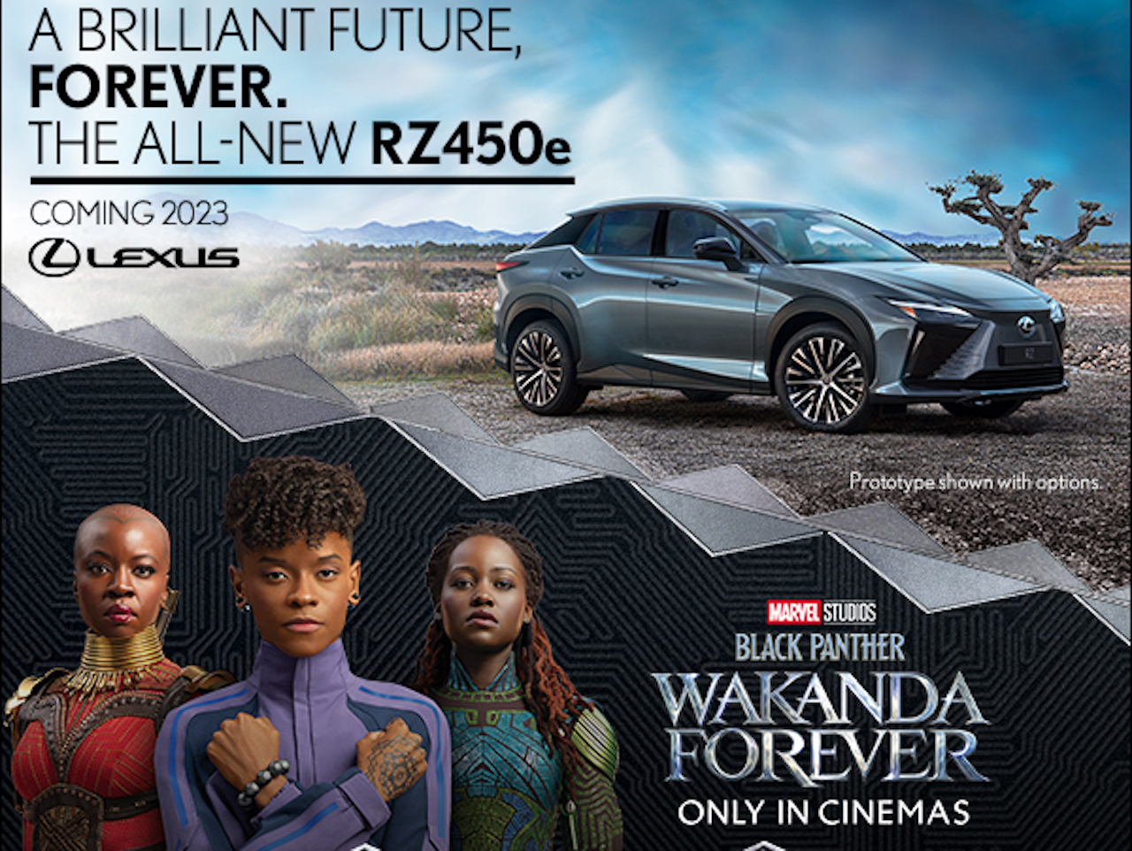 Lexus RZ 450e Black Panther: Wakanda Forever