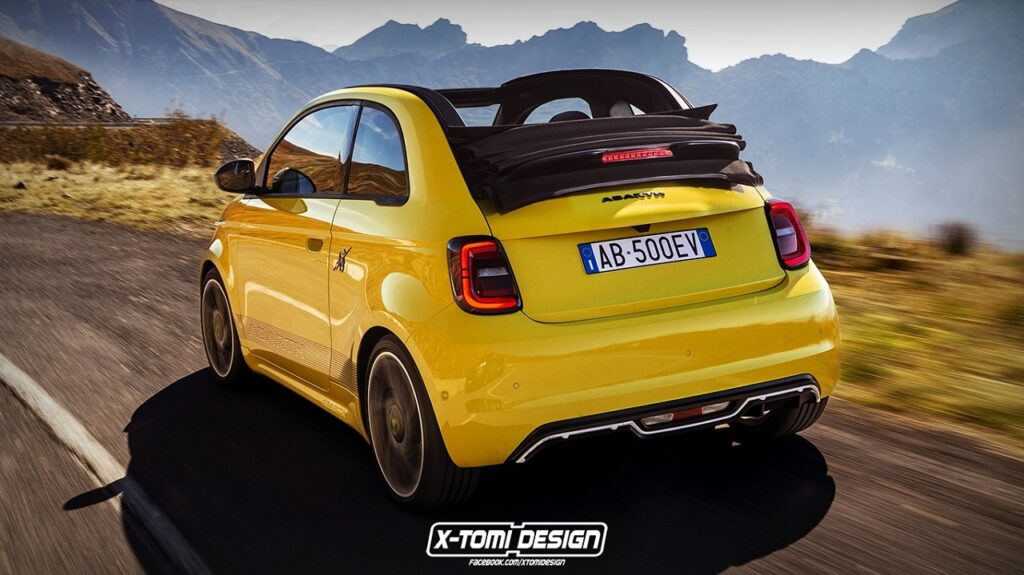 Abarth 500e Cabrio: ecco quale potrebbe essere il suo design [RENDER]