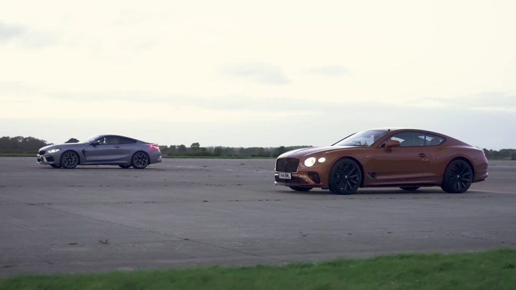 Bentley Continental GT Speed vs BMW M8 Competition: chi vince la drag race? [VIDEO]