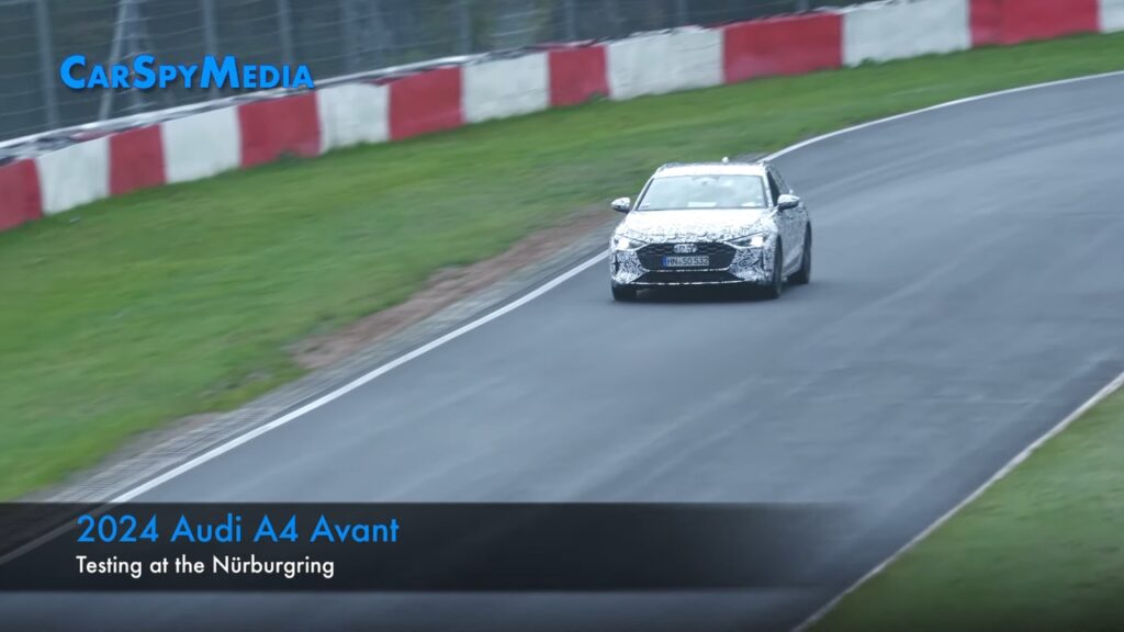 Audi A4 Avant 2024: i test si spostano sul circuito del Nurburgring [VIDEO SPIA]