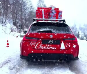 BMW M3 Touring celebra le feste danzando sulla neve con Alessandro Gino [VIDEO]