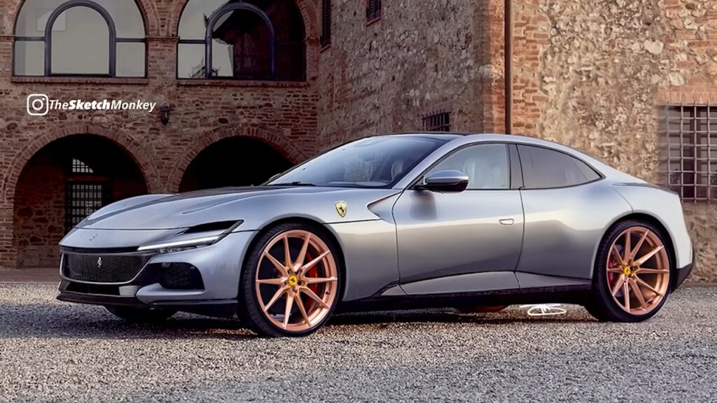 Ferrari Purosangue: ecco come sarebbe in versione berlina [RENDER]
