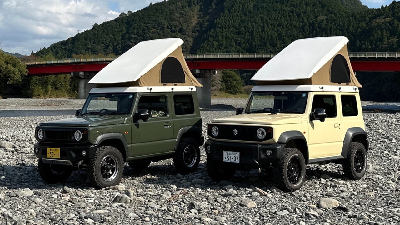 Suzuki Jimny si trasforma in un mini camper con una tenda a scomparsa [FOTO]