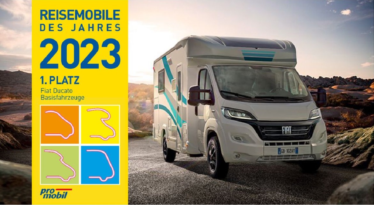 Fiat Ducato votato “Veicolo base camper dell’anno 2023”