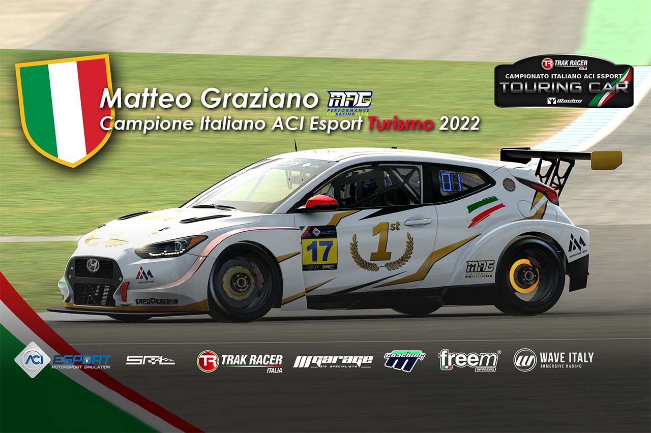 Campionato Italiano ACI Esport Touring Car, Matteo Graziano vince l’edizione 2022
