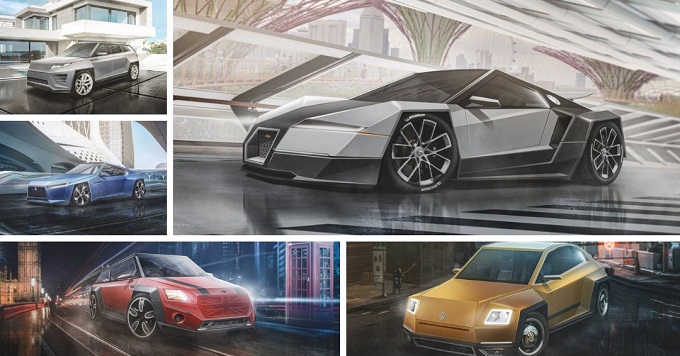 Tesla Cybertruck: ecco come sarebbero cinque popolari auto col design del pick-up elettrico [RENDER]