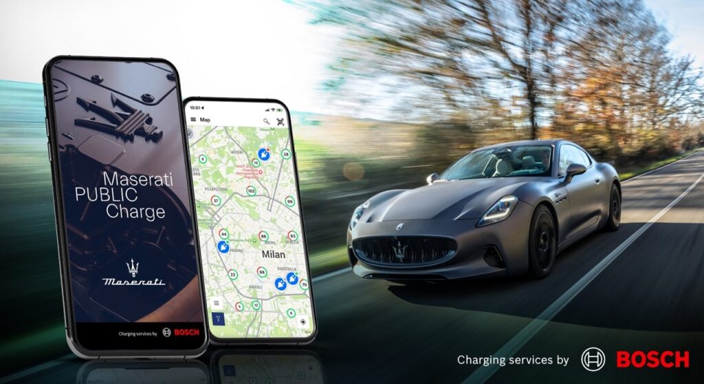 Maserati GranTurismo Folgore: servizi di ricarica Bosch per la nuova vettura