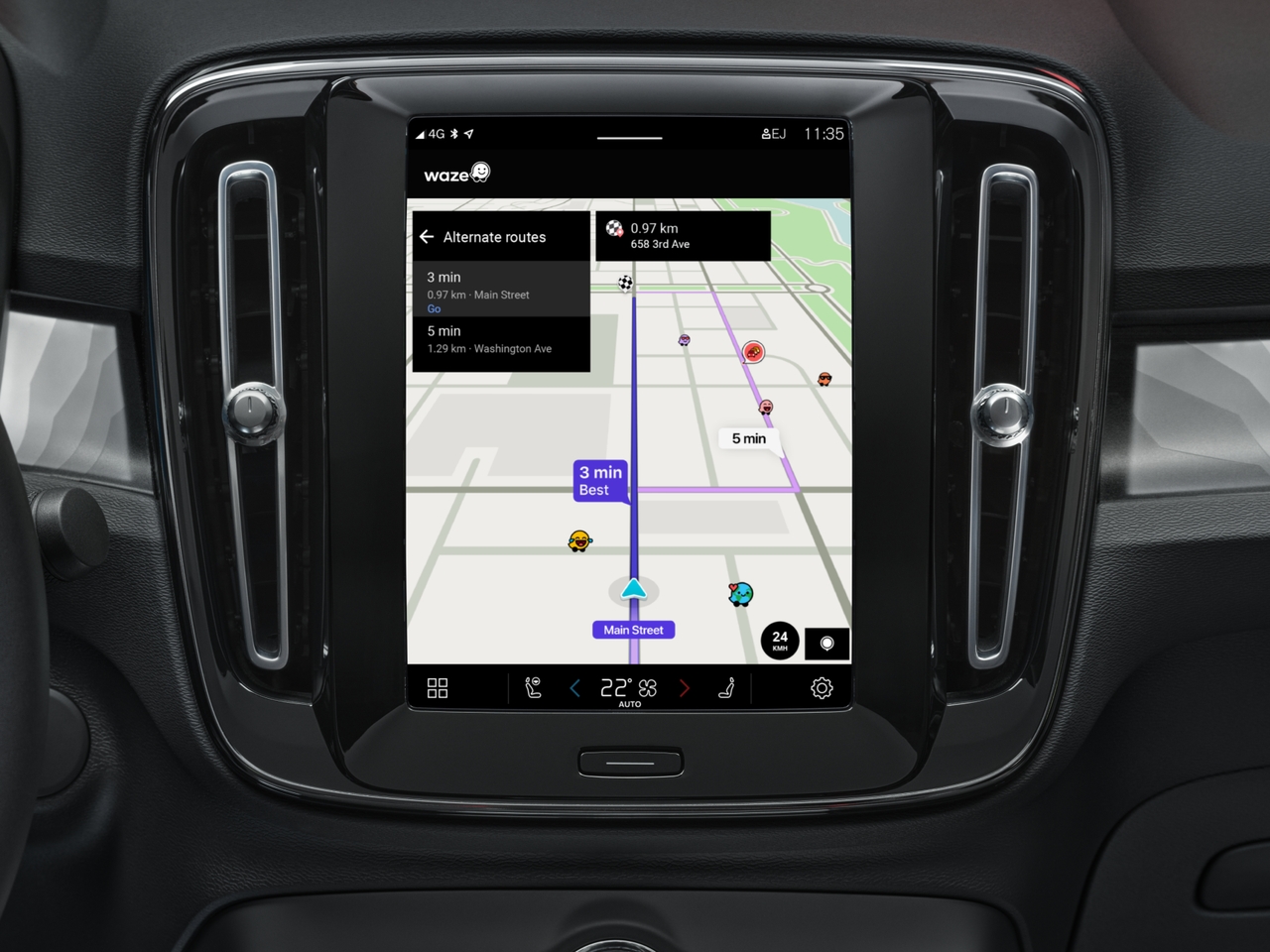 Volvo: l’app Waze arriva sui modelli con sistema Google