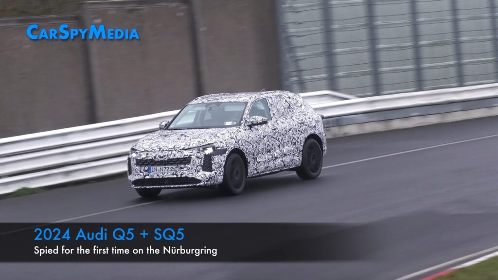 Audi Q5 ed SQ5 2024: due nuovi prototipi avvistati sul Nurburgring [VIDEO SPIA]