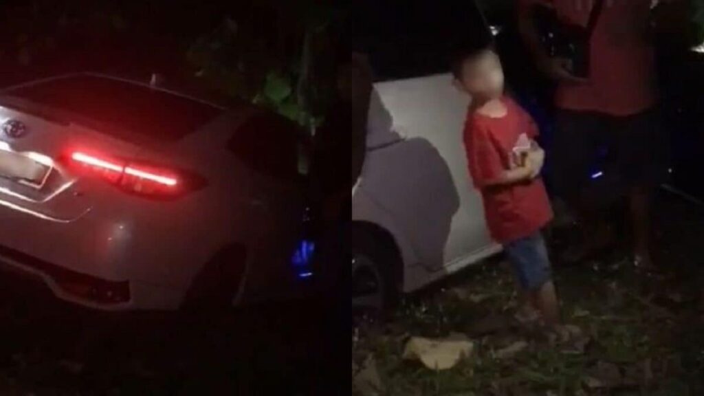 Auto si schianta contro un lampione: alla guida un bambino di 6 anni [VIDEO]