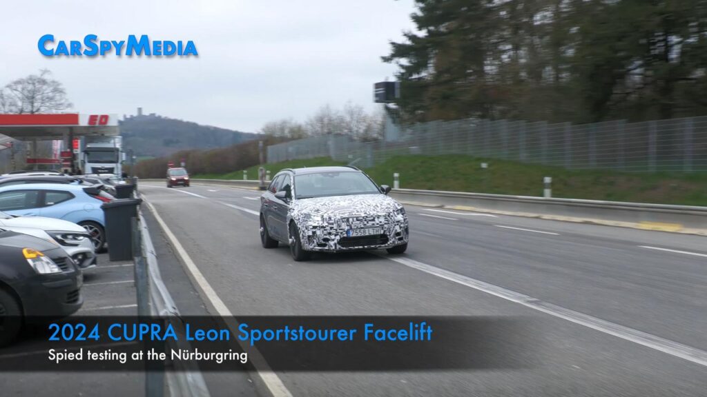 Cupra Leon Sportstourer 2024: test sul Nurburgring per il nuovo restyling [VIDEO SPIA]