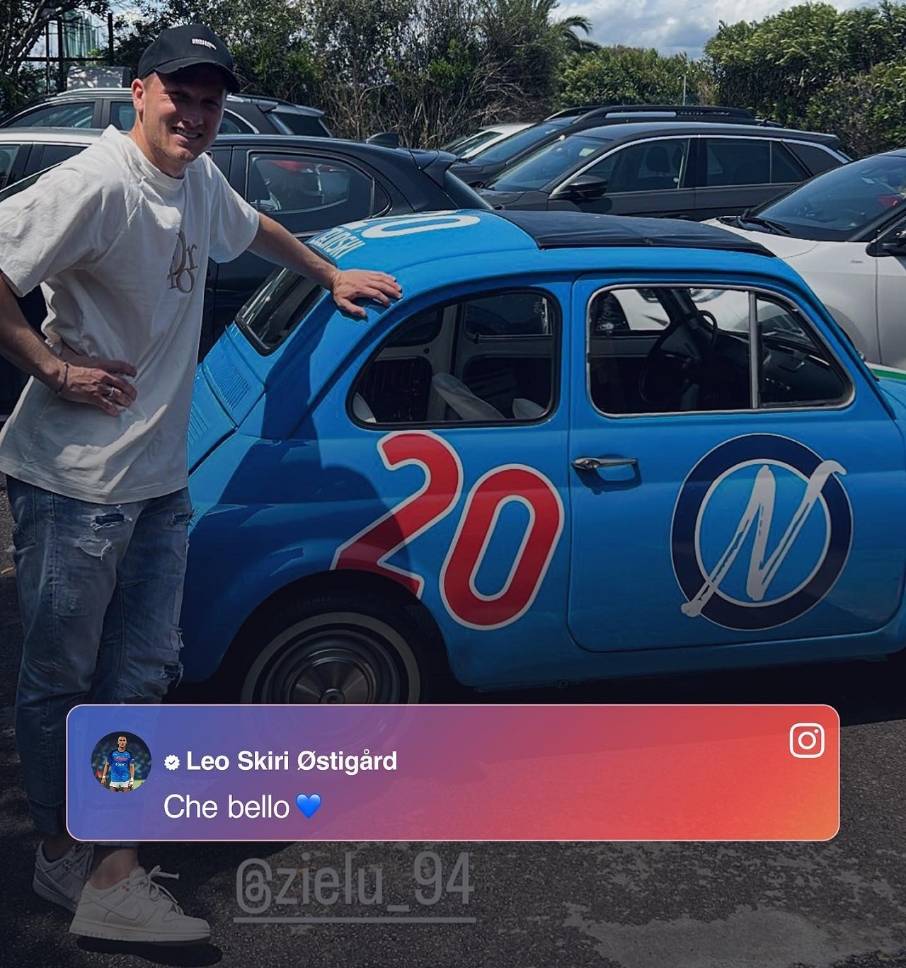 Scudetto Napoli: Zielinski si regala una 500 personalizzata