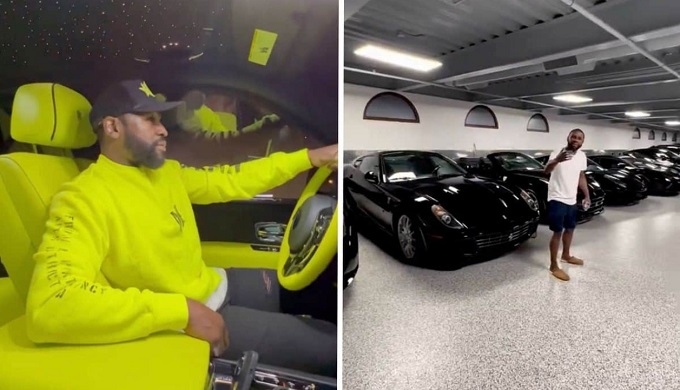 Floyd Mayweather, la sua collezione total black di supercar e auto di lusso è uno spettacolo [VIDEO]