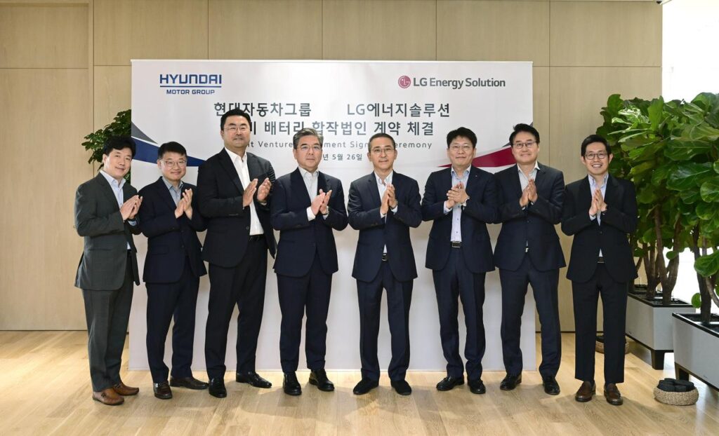 Hyundai e LG produrranno batterie EV in un nuovo stabilimento negli Stati Uniti
