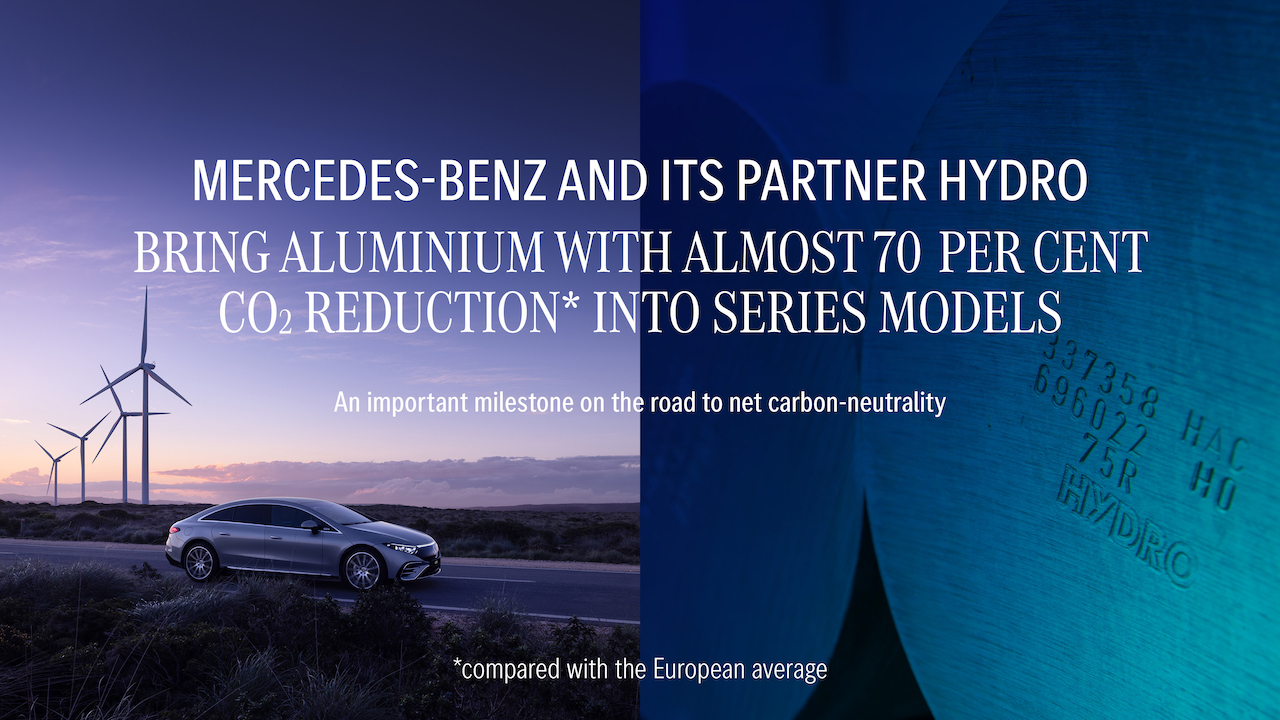 Mercedes userà alluminio con il 70% in meno di CO2 nella produzione in serie