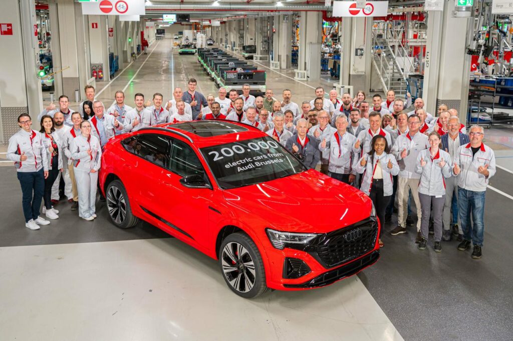 Audi: costruiti 200.000 veicoli elettrici nello stabilimento di Bruxelles