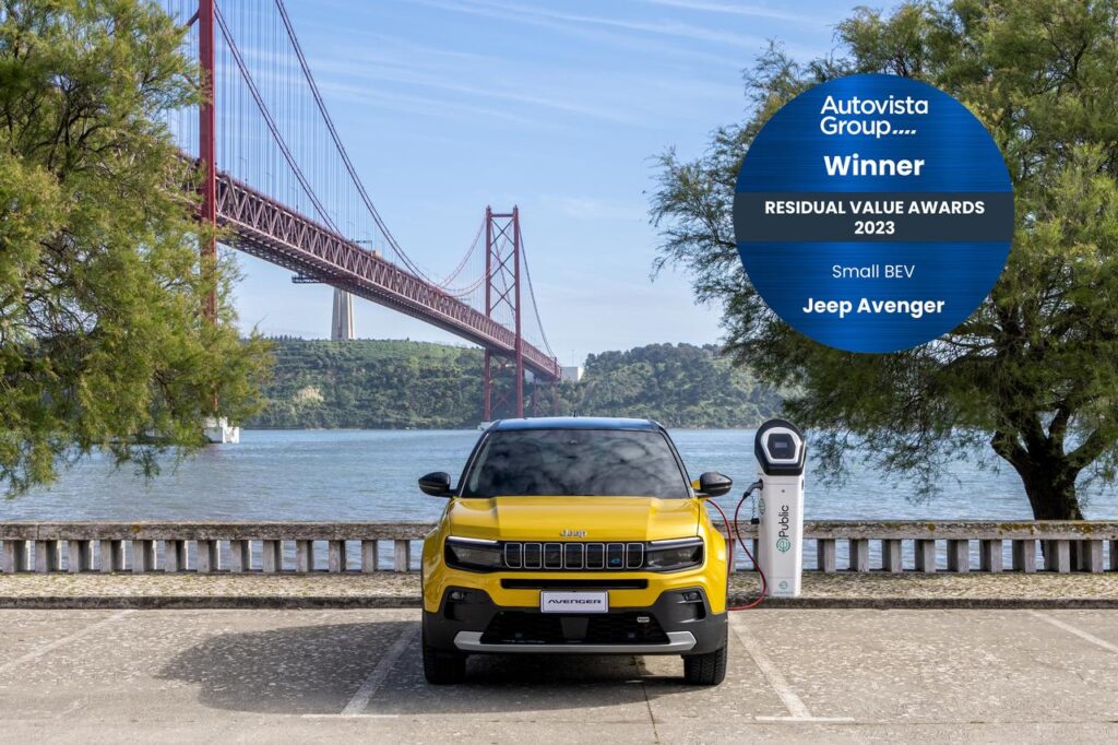 Jeep Avenger vince l’Autovista Group Residual Value Award 2023