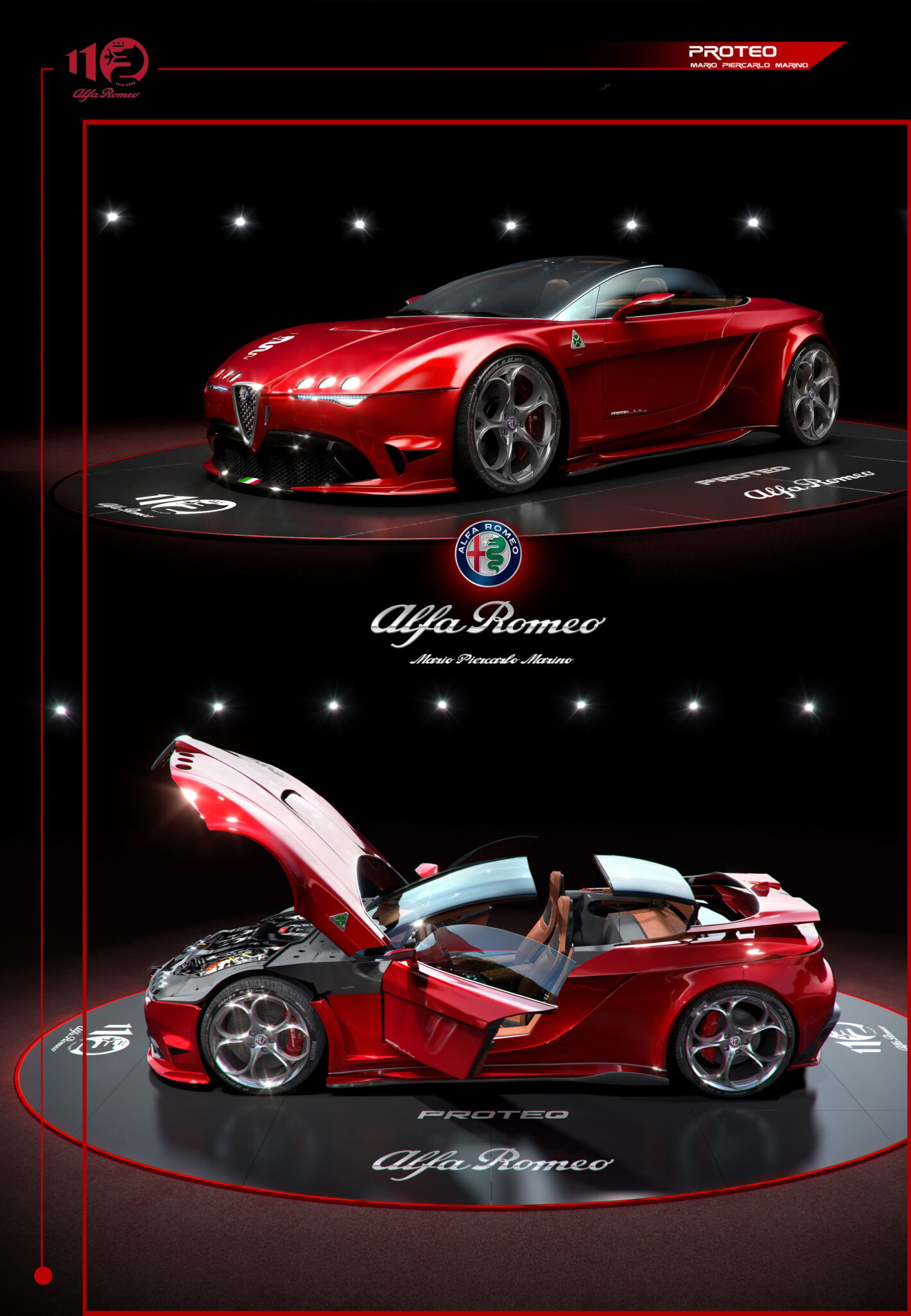 Alfa Romeo Proteo (2023). Un concept virtuel et magistral