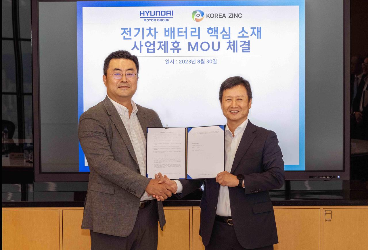 Hyundai e Korea Zinc uniscono le forze per dominare il mercato dei veicoli elettrici