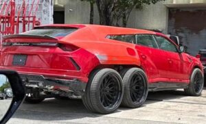 Lamborghini Urus a sei ruote: l’inedito tuning che allunga il SUV [VIDEO]