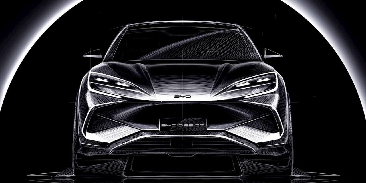 BYD anticipa il design del suo nuovo SUV elettrico rivale di Tesla Model Y [TEASER]