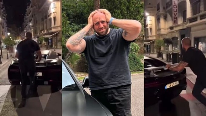 La Bugatti Chiron va in panne e lo youtuber è costretto a spingerla a mano [VIDEO]